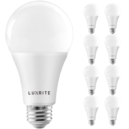 A21 LED Light Bulbs 22W (150W Equivalent) 2550LM 4000K Cool White Dimmable E26 Base 8-Pack